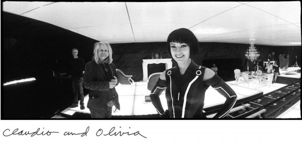 Az operatőr, Claudio Miranda és Olivia Wilde a Tron: Örökség forgatásán, 2010.
